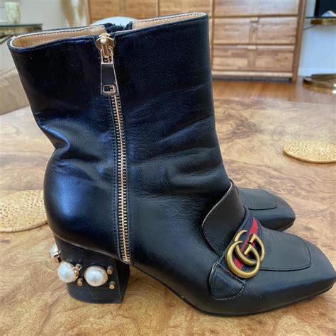 gucci boot with pearls|Gucci shoes for women.